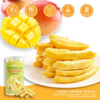 Freeze-Dried Mango Chips – Bulk 2-Pack (250g Total) | Natural Unsweetened Fruit Snack, Gluten-Free & Vegan