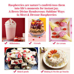 2-Pack Bulk  Freeze-Dried Raspberry Crumble Total 200g , No Sugar Added Natural Raspberry Pieces Granules for Cake Cookie Baking and Fruit Snacks