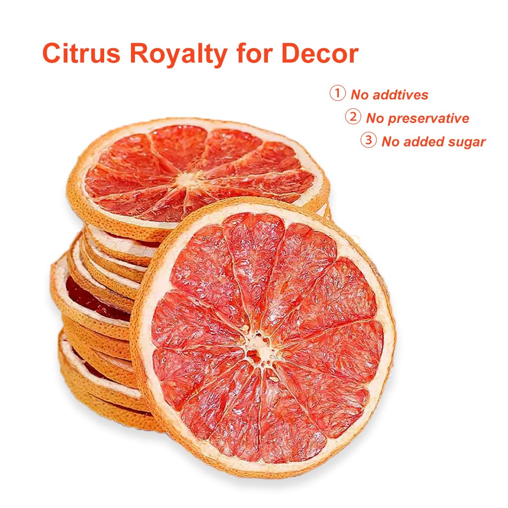 Dehydrated Grapefruit Slices 500g, No Sugar No Additives, Natural Dried Citrus Slices for Tea, Cocktails, Garnish and Baking