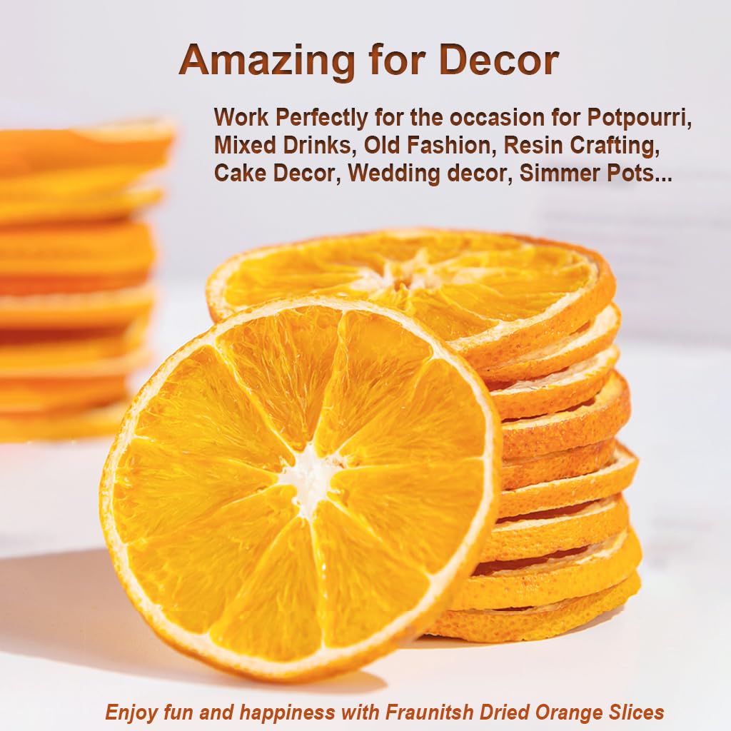 Dehydrated Orange Slices 100g, No Sugar & No Additives, Ideal for Cocktails, Garnishes, Cakes, Crafts and Tea Drinks