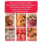 2-Pack Bulk  Freeze-Dried Raspberry Crumble Total 200g , No Sugar Added Natural Raspberry Pieces Granules for Cake Cookie Baking and Fruit Snacks