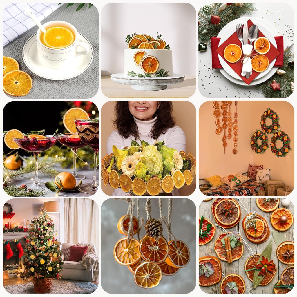 Dehydrated Orange Slices 100g, No Sugar & No Additives, Ideal for Cocktails, Garnishes, Cakes, Crafts and Tea Drinks