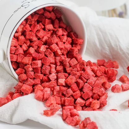 Premium Freeze Dried Strawberries Pieces 100% Natural & No Additives.
