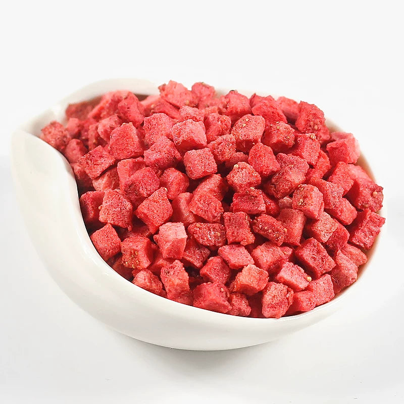 Premium Freeze Dried Strawberries Pieces 100% Natural & No Additives.