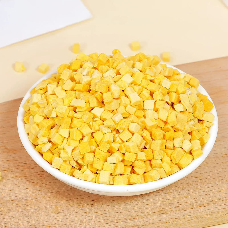 Freeze Dried Diced Mango 100% Mango Fresh & Rich Flavour Fruit Snack for Travel, Smoothies, Yogurt, Baking