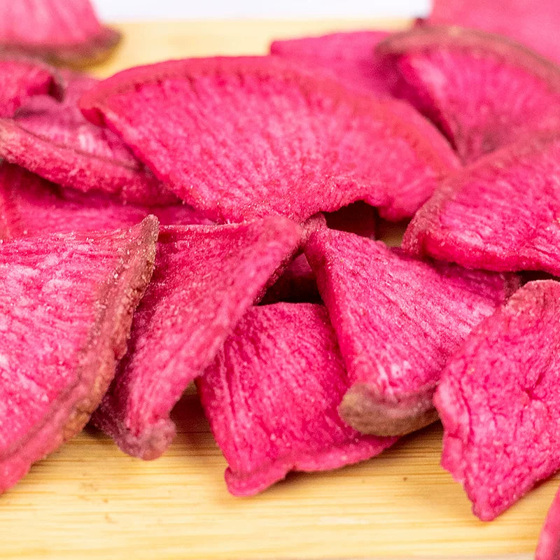 Vacuum Fried Red Radish Crisps, Crispy Vegetable Snacks