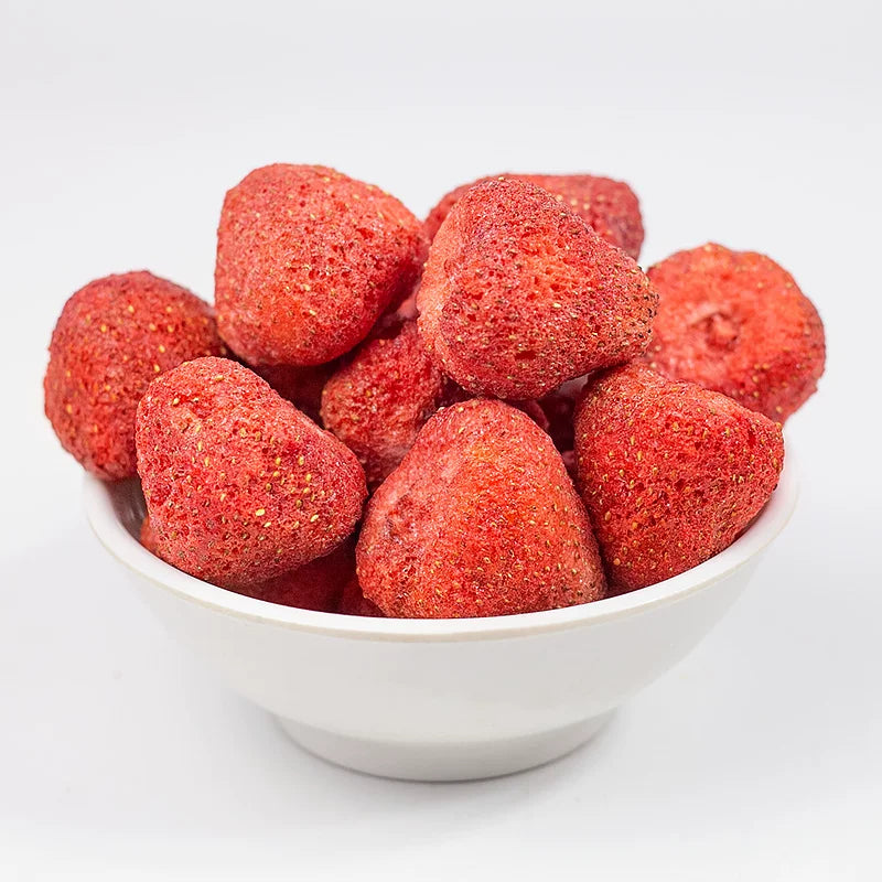 5-Pack Bulk Premium Freeze Dried Whole Strawberries Total 500g 100% Natural No Sugar Added,  No Additives