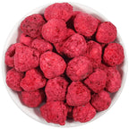 2-Pack Bulk Freeze-Dried Raspberries Total 200g Natural Whole Berry, Crunchy, No Added Sugar