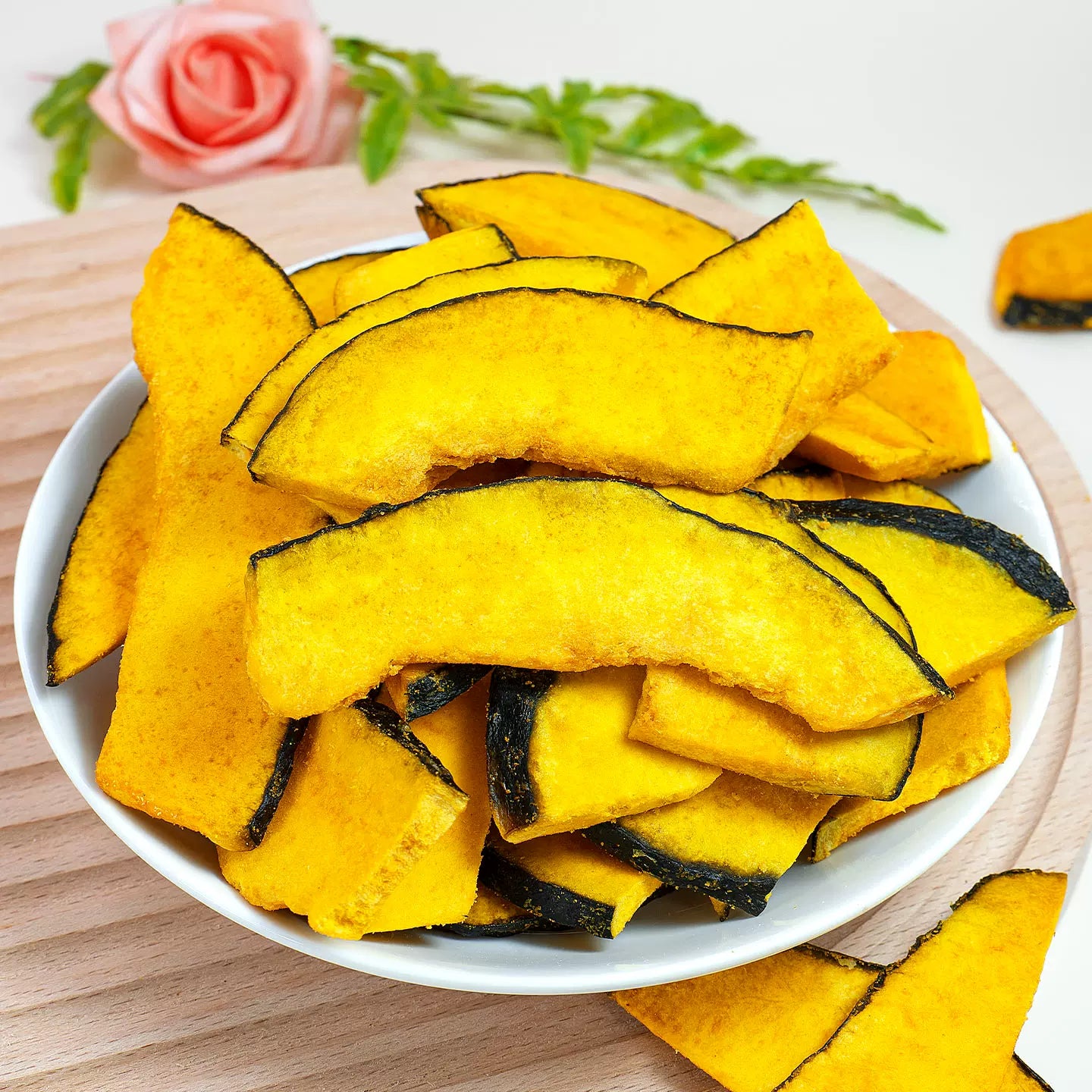 Dehydrated Pumpkin Chips, Crispy Vegetable Snacks