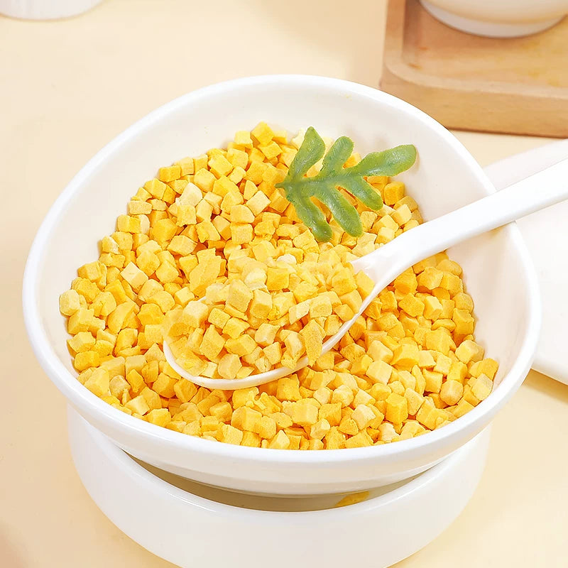 Freeze Dried Diced Mango 100% Mango Fresh & Rich Flavour Fruit Snack for Travel, Smoothies, Yogurt, Baking