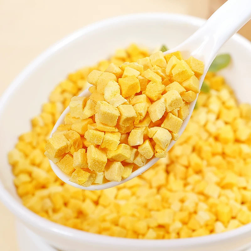 Freeze Dried Diced Mango 100% Mango Fresh & Rich Flavour Fruit Snack for Travel, Smoothies, Yogurt, Baking