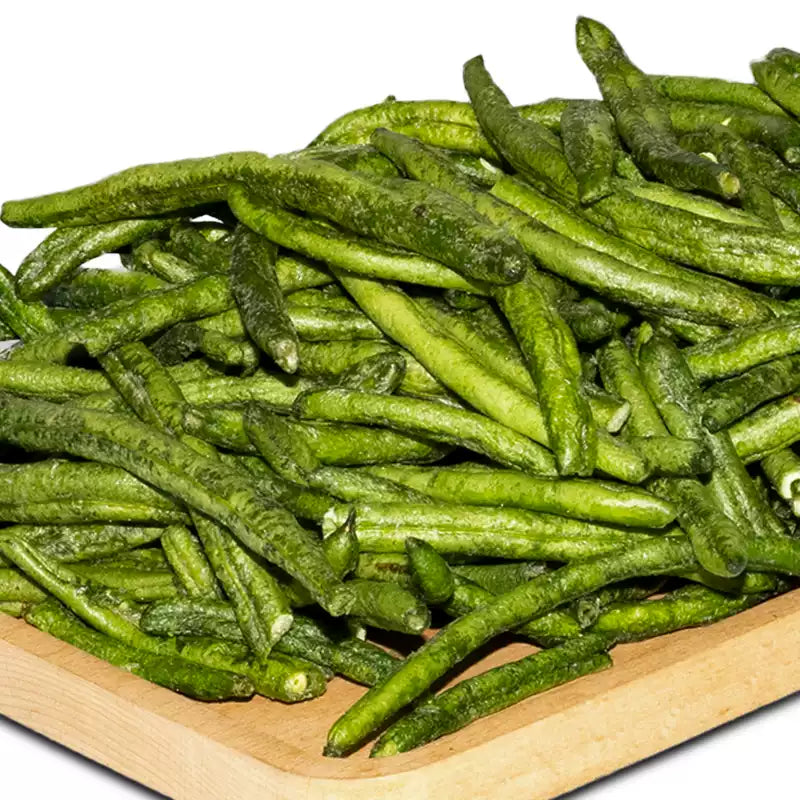 Dehydrated Green Bean Crisps, Ready-to-Eat Vegetable Snacks