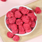 2-Pack Bulk Freeze-Dried Raspberries Total 200g Natural Whole Berry, Crunchy, No Added Sugar